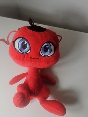 Red Plush Bug Toy with Big Blue Eyes - Kids Toy